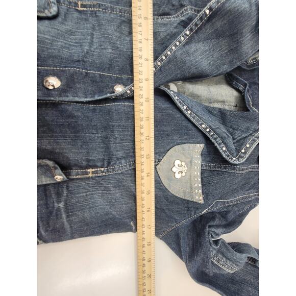 Vintage Y2K Childrens Girls Dereon Denim Jean Jacket Size XL - Picture 10 of 13